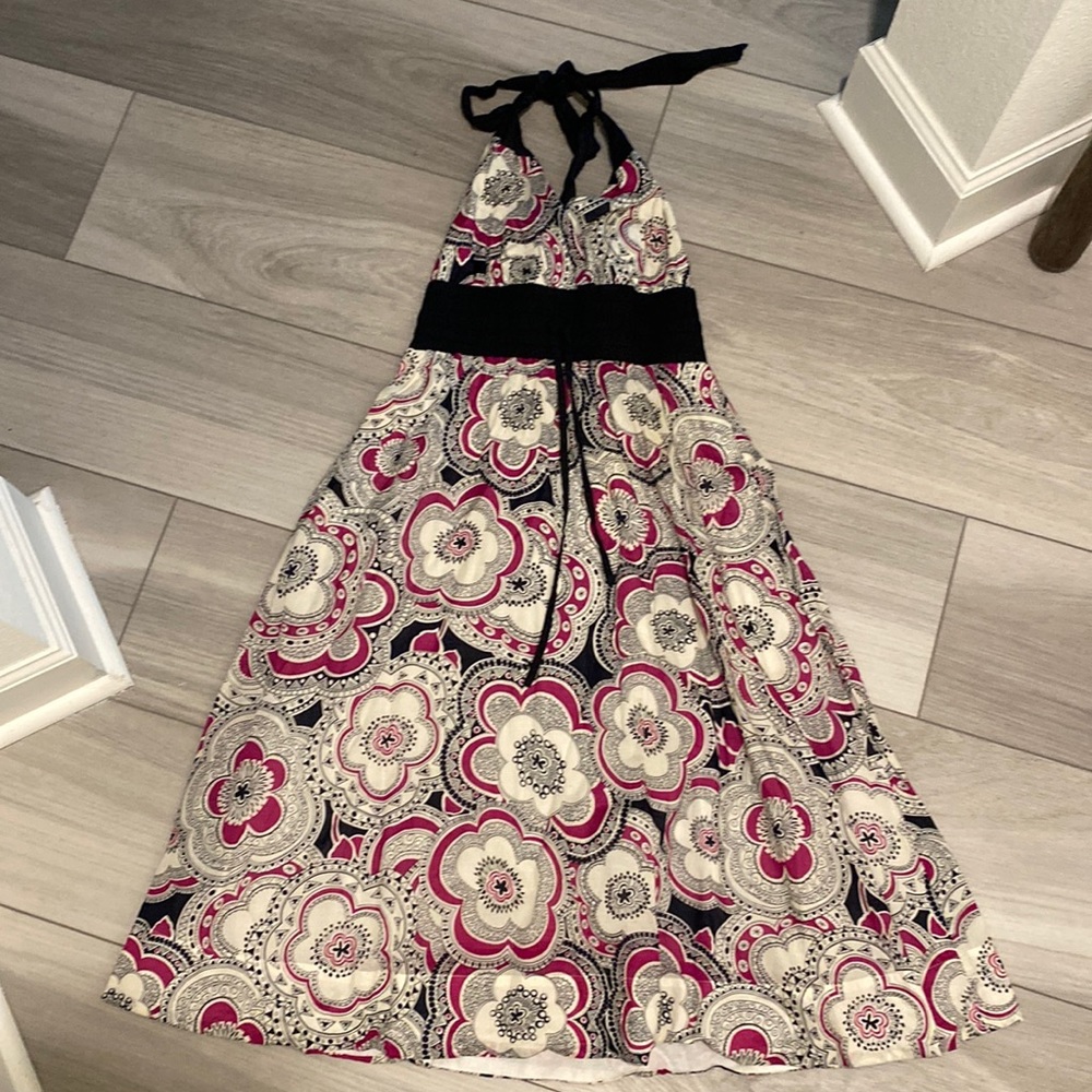 Anthropologie Maeve Ankara Floral Halter Dress size 2